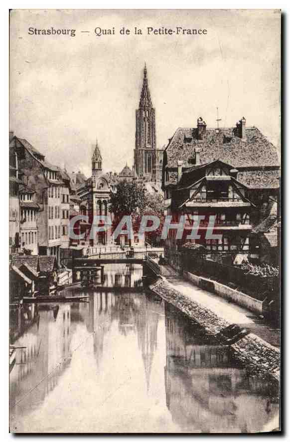 CPA Strasbourg quai de la petite france 