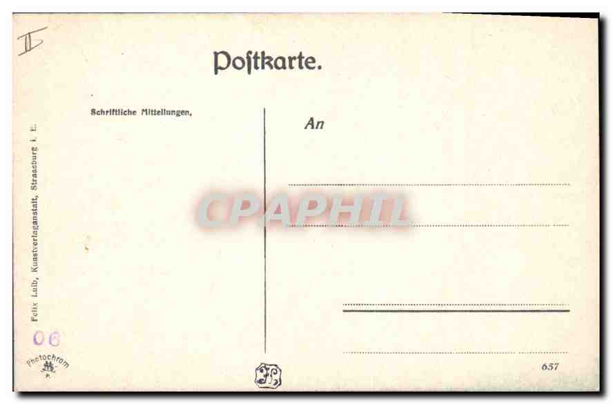 CPA Strasbourg ponts Couverts  — Verso