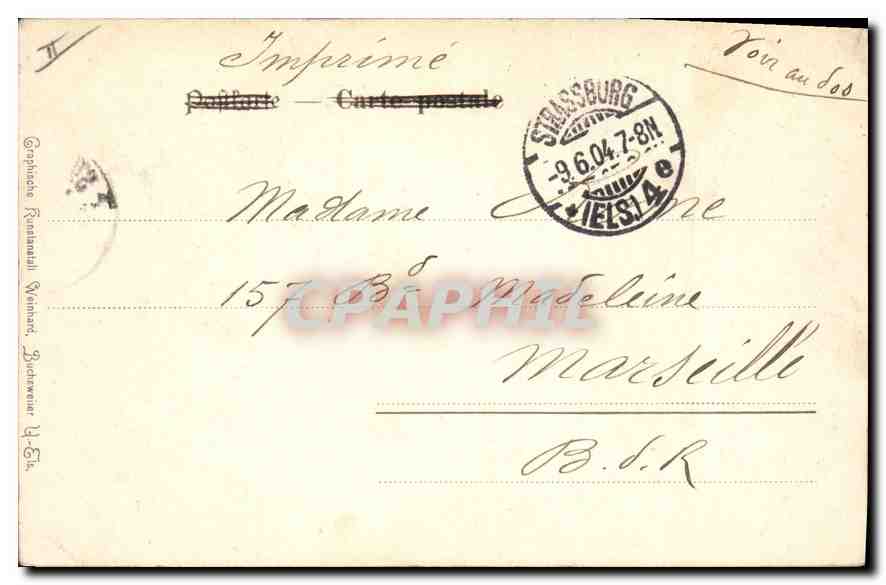 CPA Strassburg Munsteruhr  — Back