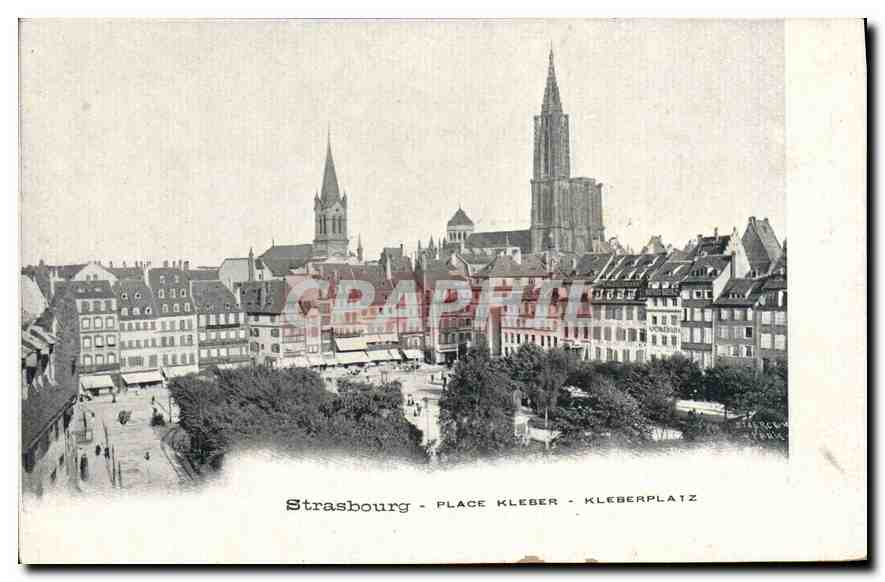CPA Strasbourg place Kleber Kleberplaiz 