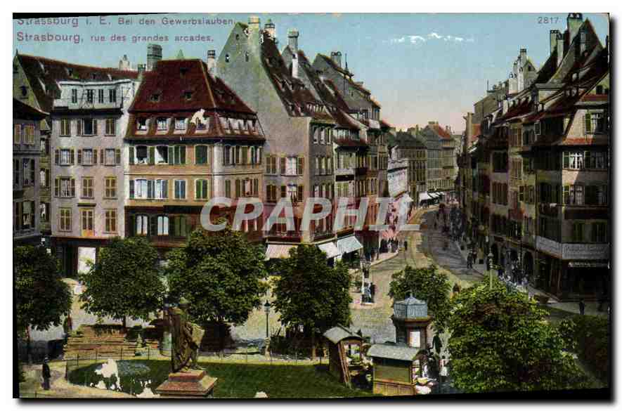 CPA Strasbourg rue des grandes arcades 