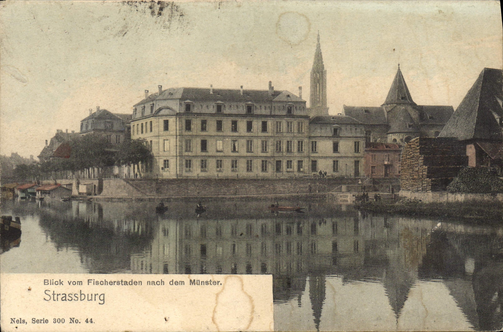 CPA Strassburg Bilok vom Fisoherstaden nach dem Munster 