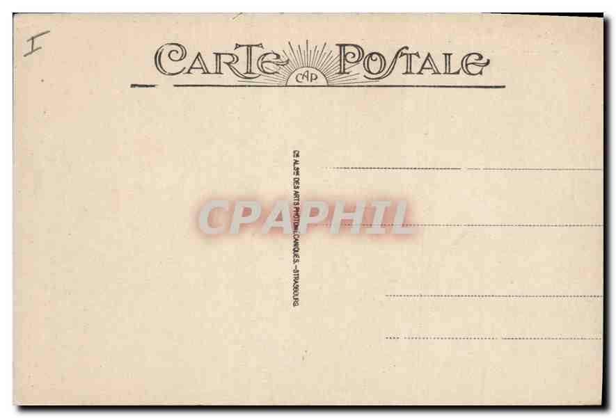 CPA Strasbourg l'hotel des postes  — Rückseite
