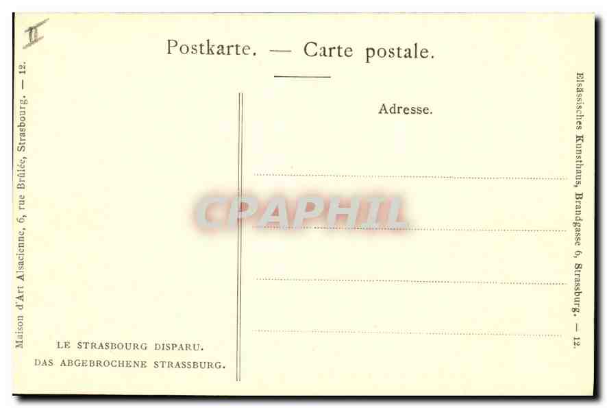 CPA La Tour des Martyrs 1866 der Guldenturn  — Rückseite