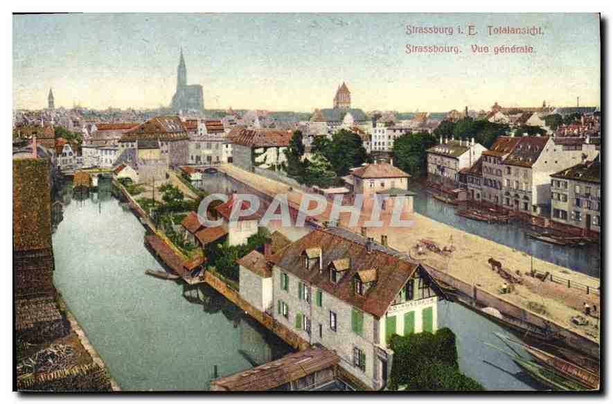 CPA Strasbourg vue generale 