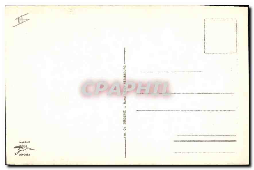 CPA Strasbourg un Nid de Cigognes  — Rückseite