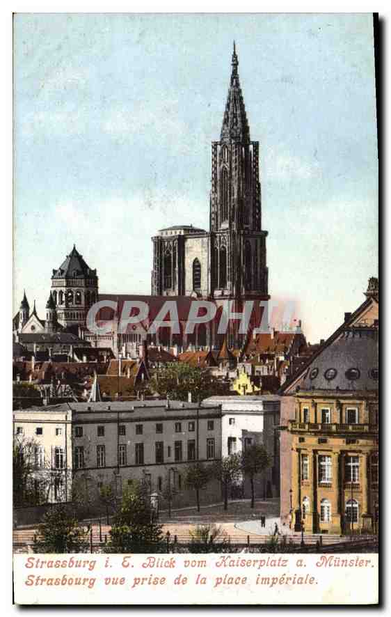 CPA Strasbourg vue prise de la place Imperial 