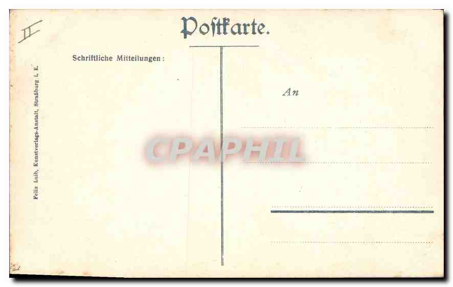 CPA Strasbourg vue prise de la place Imperial  — Verso