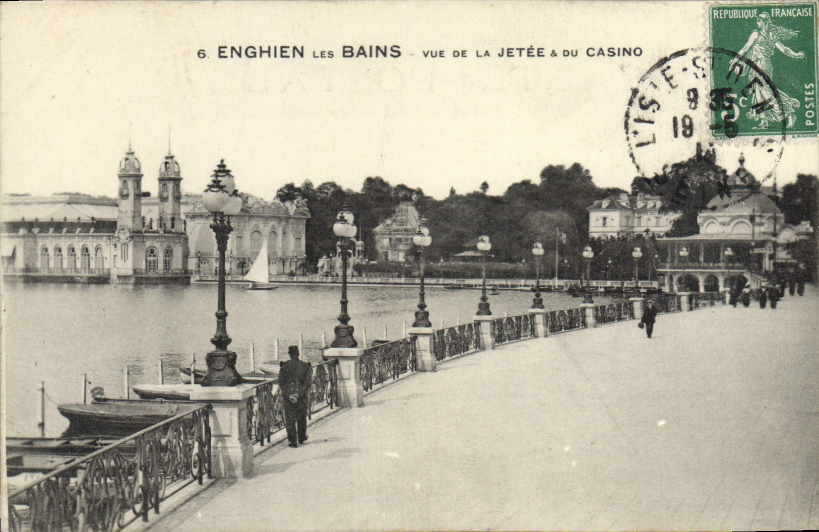 Enghien-les-Bains — Vue de la jetée & du casino — Éditeur inconnu, n°6