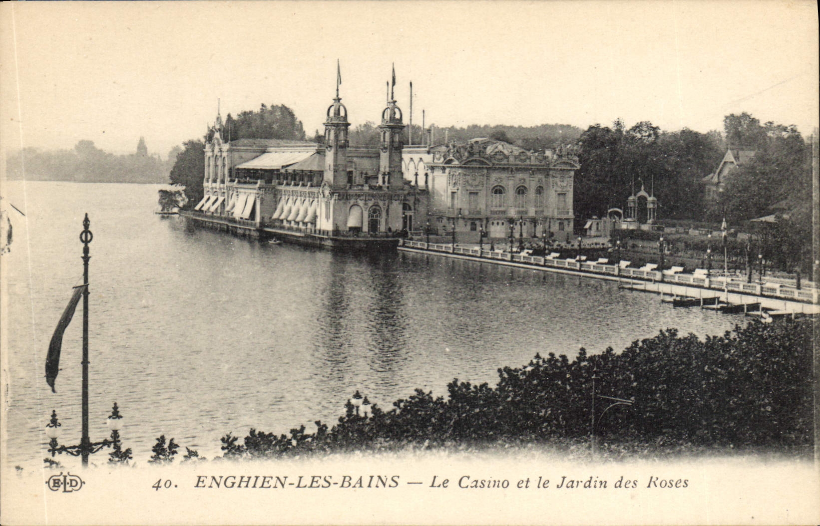 Enghien-les-Bains — Le Casino et le Jardin des Roses — Éditeur BLD, n°40