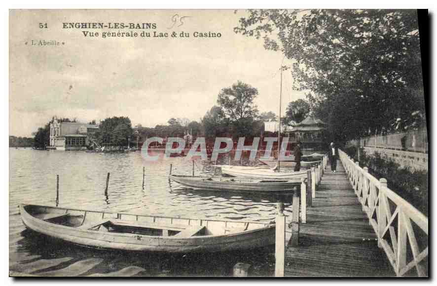 CPA Enghien les Bains vue generale du lac et du casino 