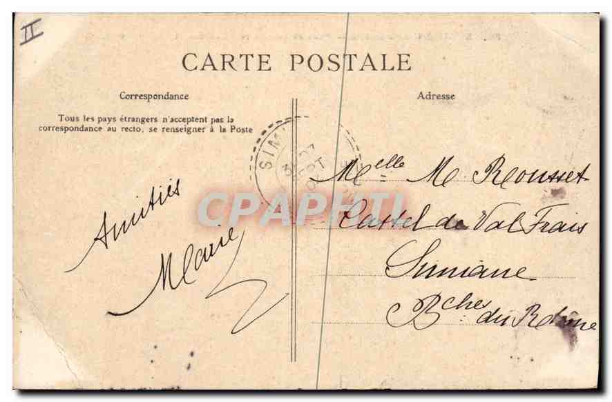 CPA Enghien les Bains pont et lac de la Princesse Mathilde  — Verso