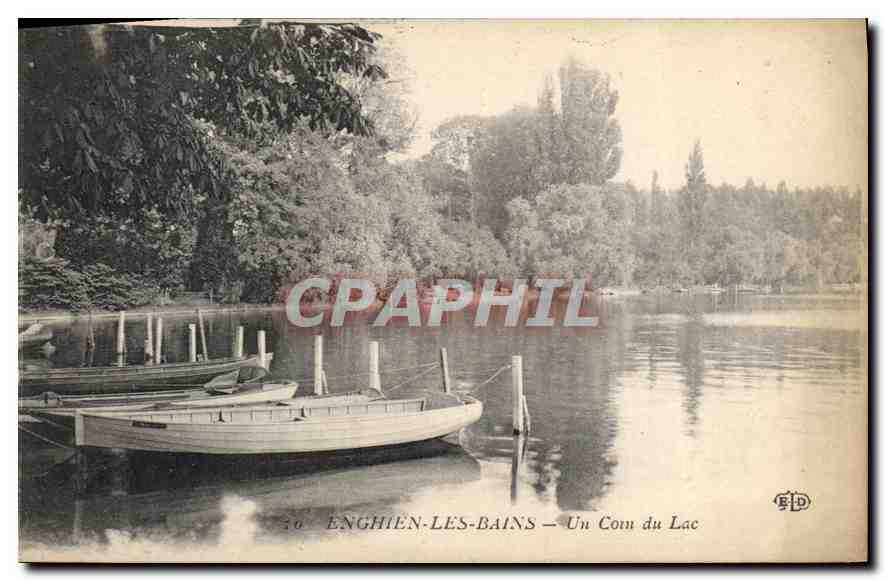 CPA Enghien les Bains un coin du lac 