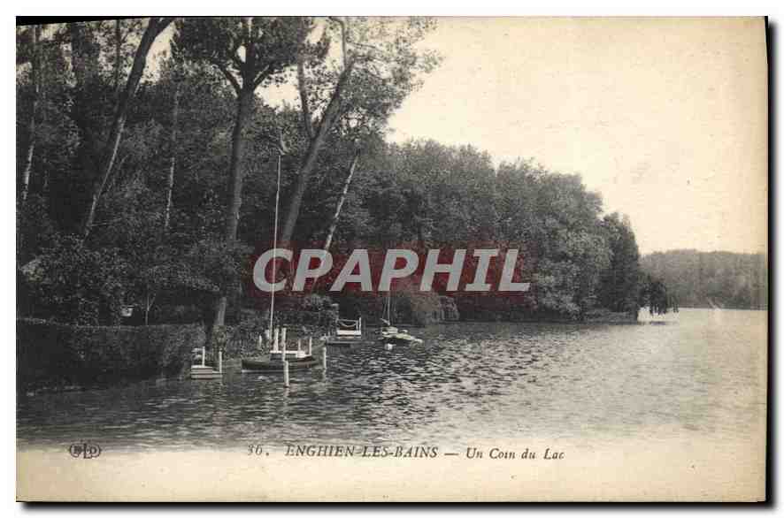 CPA Enghien les Bains un coin du lac 