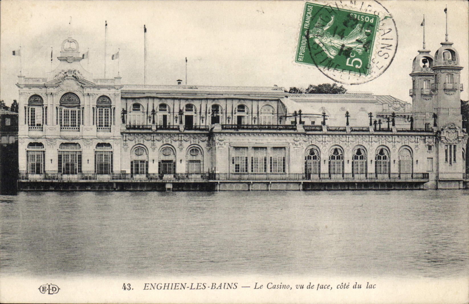 Enghien-les-Bains — Le Casino, vu de face, côté du lac — ELD, n°43