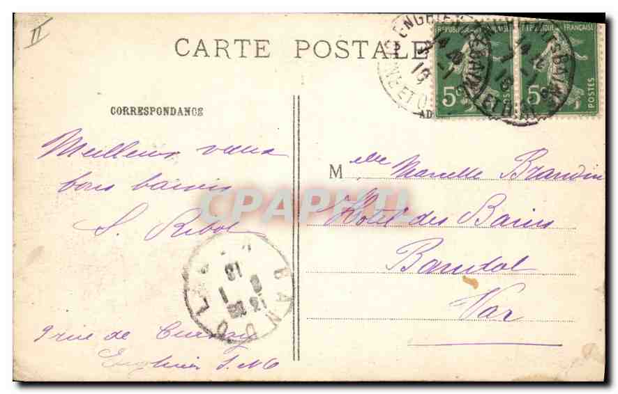 Enghien-les-Bains — Le Casino — E.M. 1941 — Rückseite