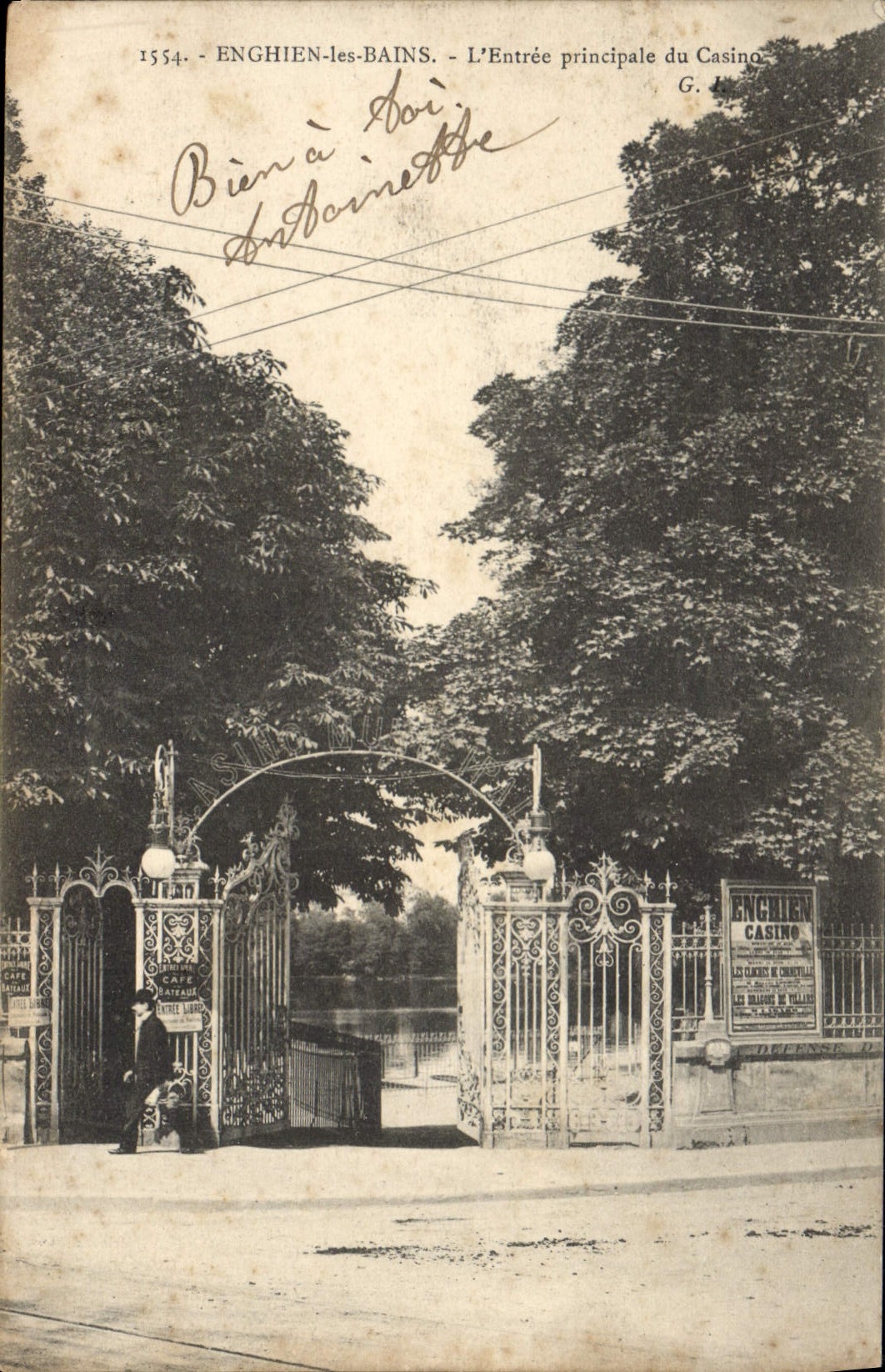 Enghien-les-Bains — L'Entrée principale du Casino — G. 1554