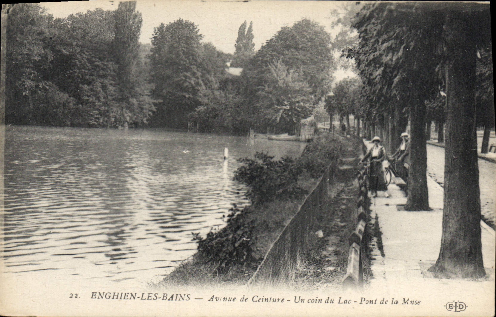 Enghien-les-Bains — Avenue de Ceinture — Un coin du Lac — Pont de la Muse