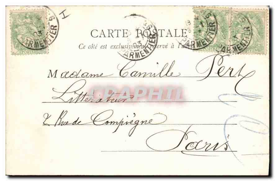 Lac de la Princesse Mathilde — Enghien-les-Bains — E.H. Paris, n°17 — Rückseite