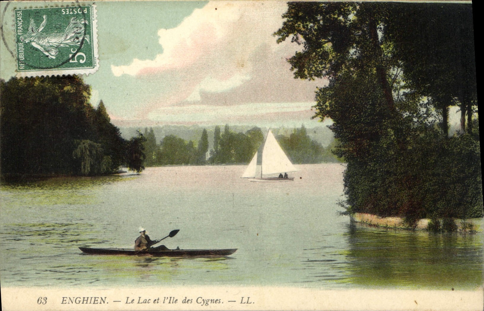 Enghien — Le Lac et l’Île des Cygnes — LL. — N°63