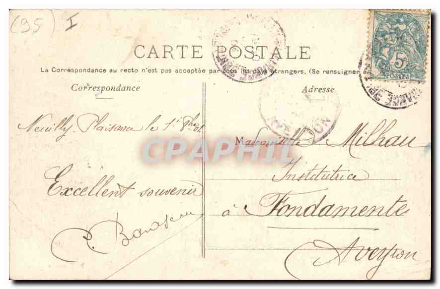 CPA Lac d'Enghien  — Verso