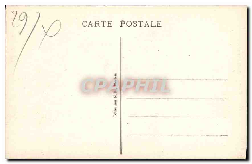 CPA Carantec Finistere chateau du Taureau ou fut enferme de la Chalotais en 1791 et Blanqui en 1871  — Rückseite