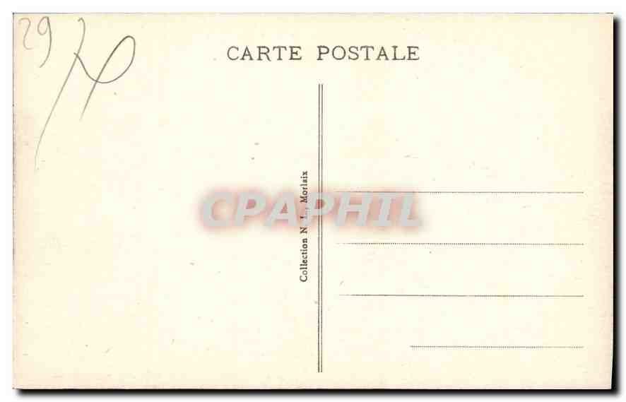 CPA Carantec Finistere le port et l'Ile Callot  — Back