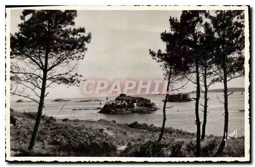 CPA Carantec Finistere l'Ile et le chateau du Taureau 