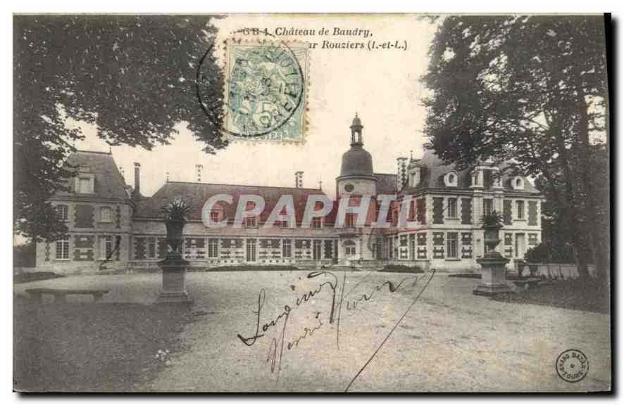 CPA Chateau de Baudry Rouziers I et L 