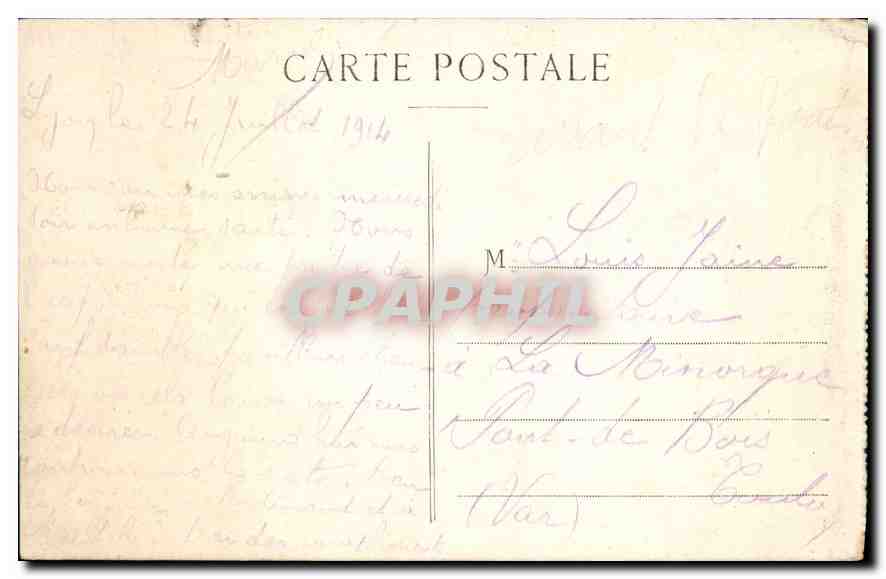 CPA Lyon place des Jacobins  — Verso