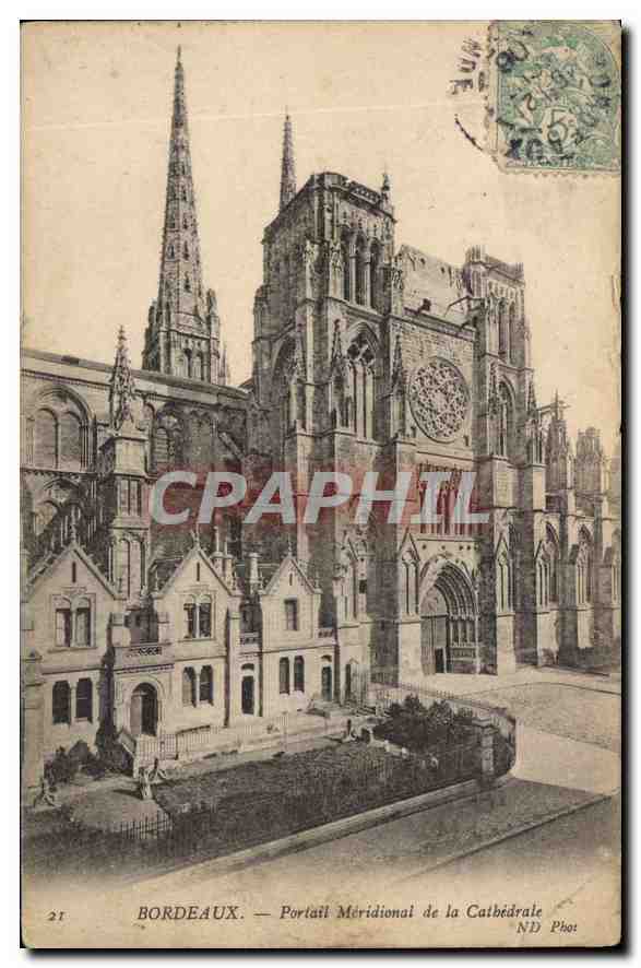 CPA Bordeaux Portail Meridional de la cathedrale 