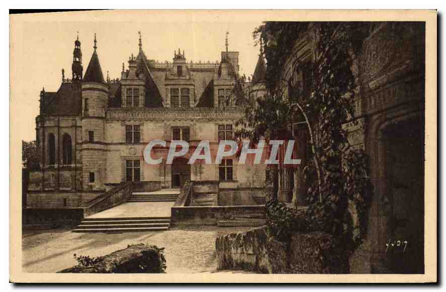 CPA Chenonceaux Indre et loire le chateau Aile Thomas Bohier et detail de la tour des Marques 