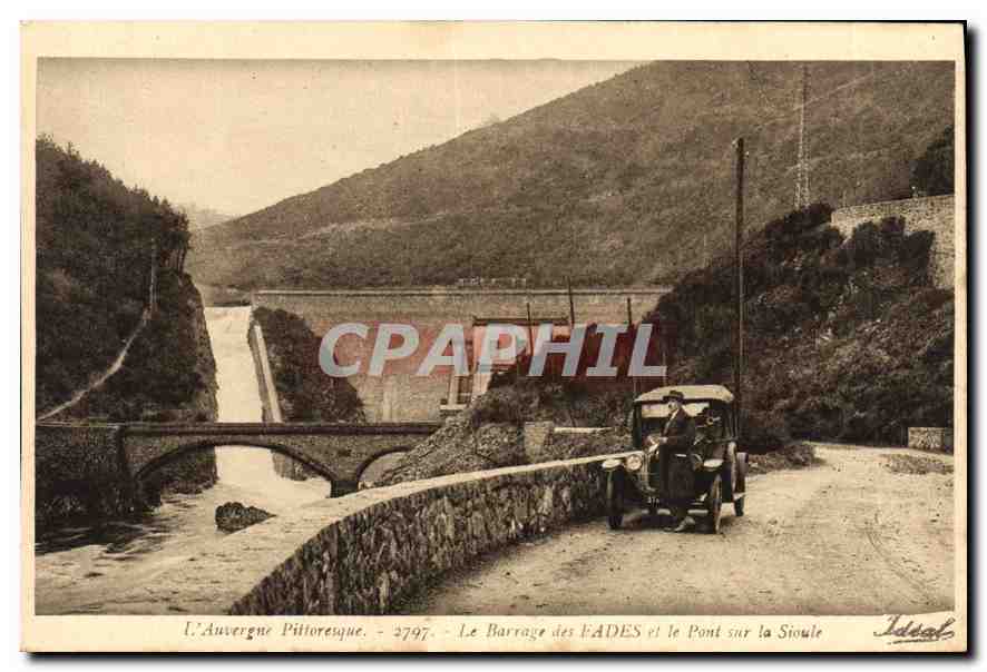 CPA L'Auvergne pittoresque le Barrage des Fades et le pont sur le Sioule 