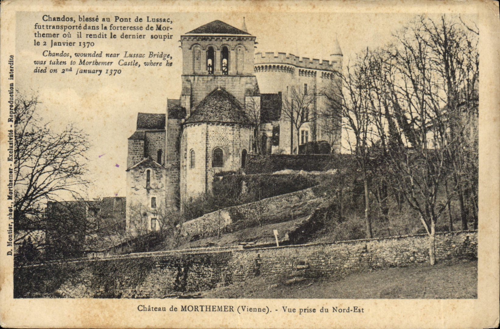 CPA Chateau de Morthemer Vienne vue prise du Nord Est 