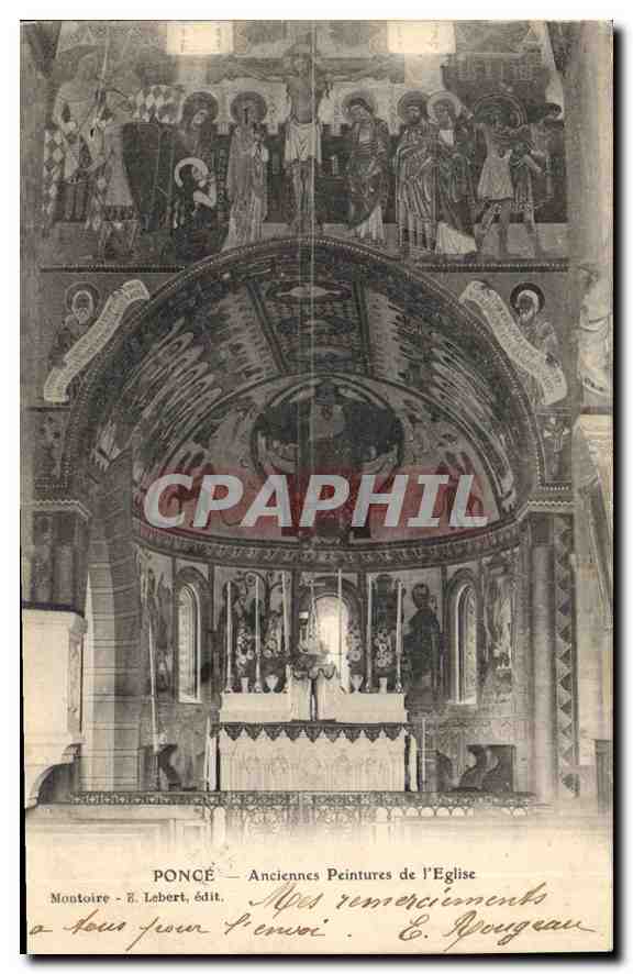 CPA Ponce Anciennes Peintures de l'Eglise 
