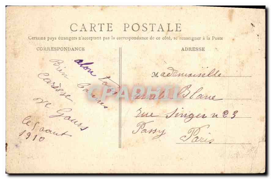 CPA Lyon pont du palais de justice coteau de Fourvieres  — Verso