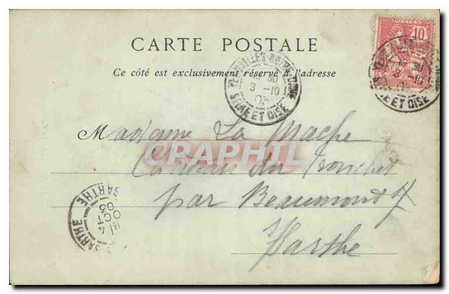 CPA Le Mans la cathedrale  — Verso