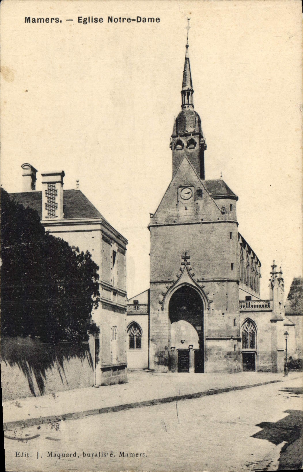 CPA Mamers eglise Notre Dame 