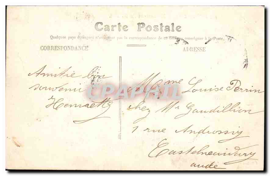 CPA Toulouse Monument de Roland  — Verso