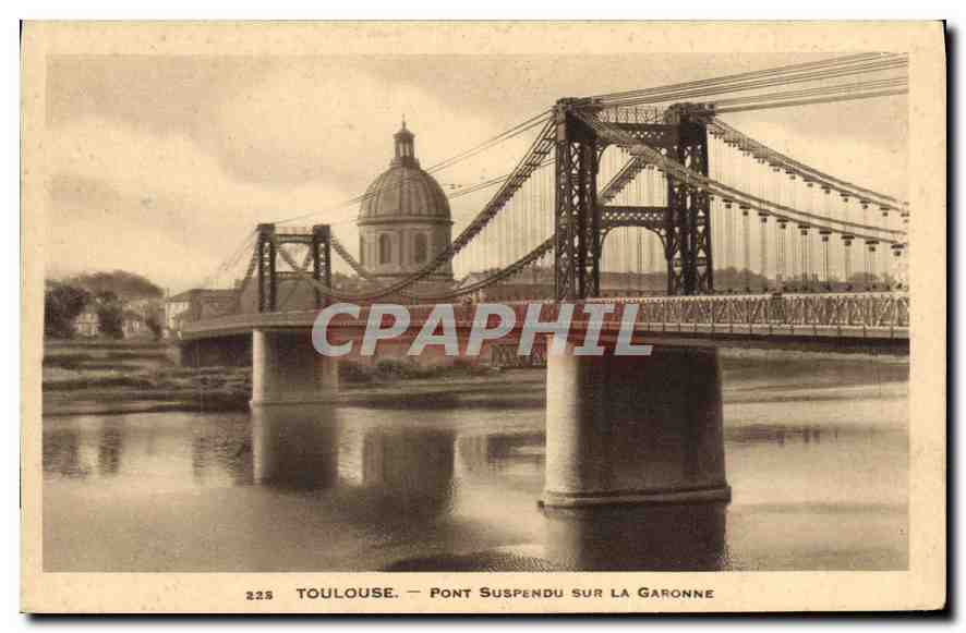 Toulouse — Pont suspendu sur la Garonne — Édition Primita