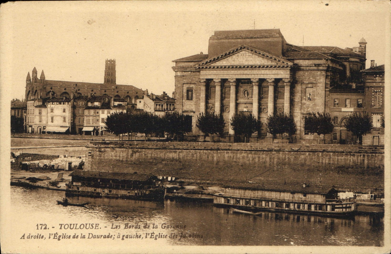 Toulouse - Les Bords de la Garonne — Église de la Daurade et Église des Jacobins — G. Arrasud, Nantes