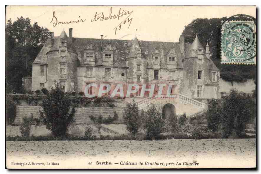 CPA Sarthe chateau de Benehart pres la Charite 