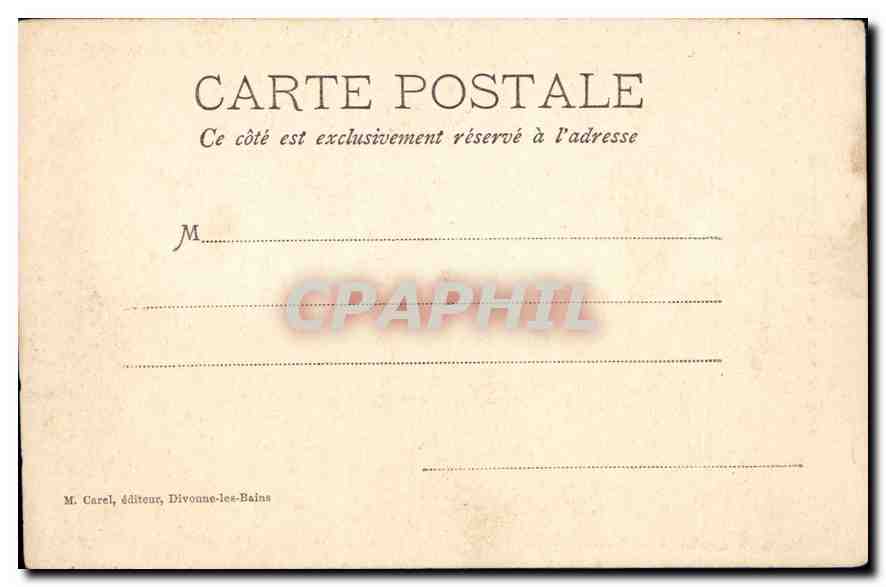 CPA Divonne les Bains un coin du parc  — Rückseite