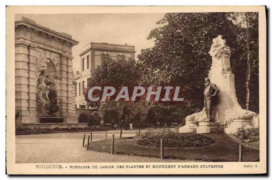 Toulouse - Fontaine du Jardin des Plantes et Monument d'Armand Sylvestre — Hélico 5