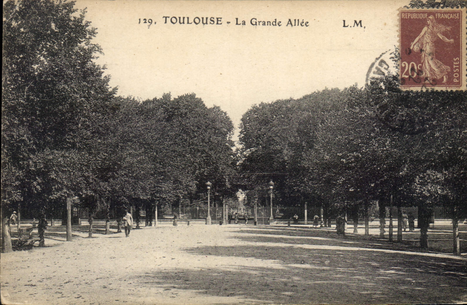 Toulouse - La Grande Allée — éditeur L.M., n° 129