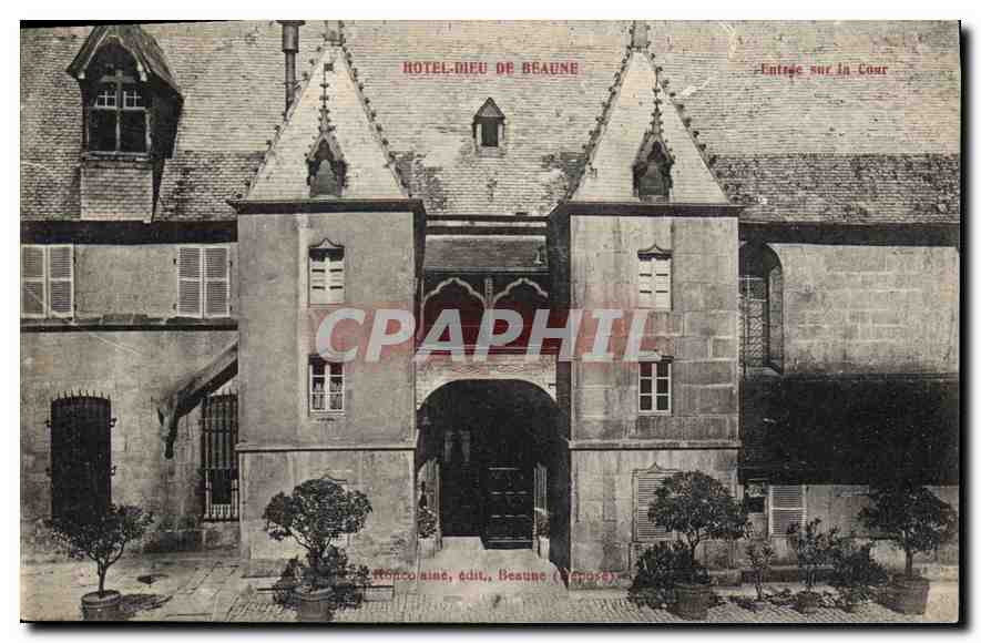 CPA Hotel dieu de Beaune entree sur la cour 