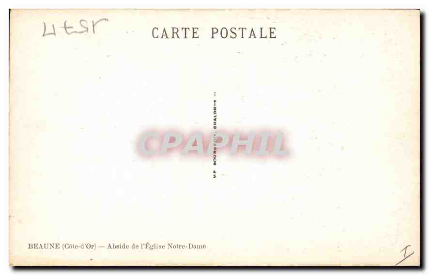 CPA Beaune Cote d'Or Abside de l'eglise Notre Dame  — Rückseite