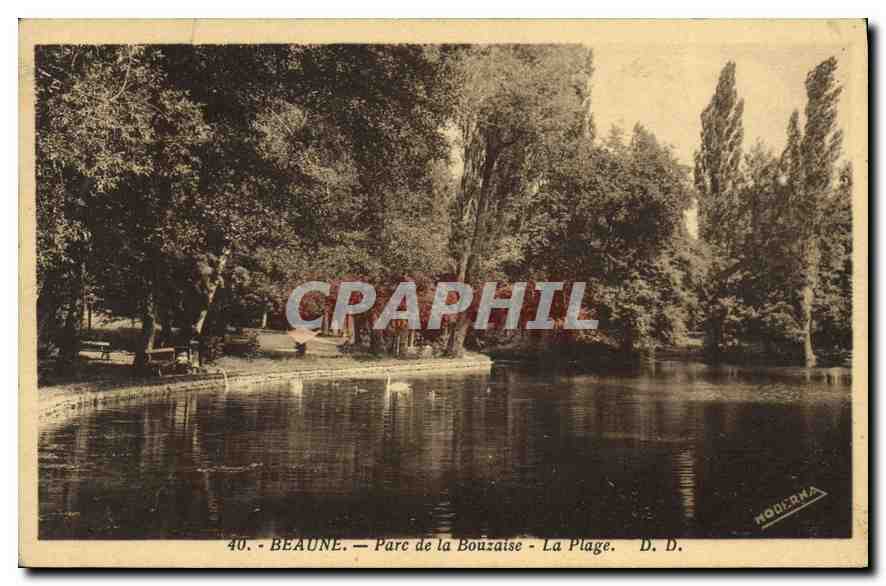 CPA Beaune parc de la Bouzaise la plage 