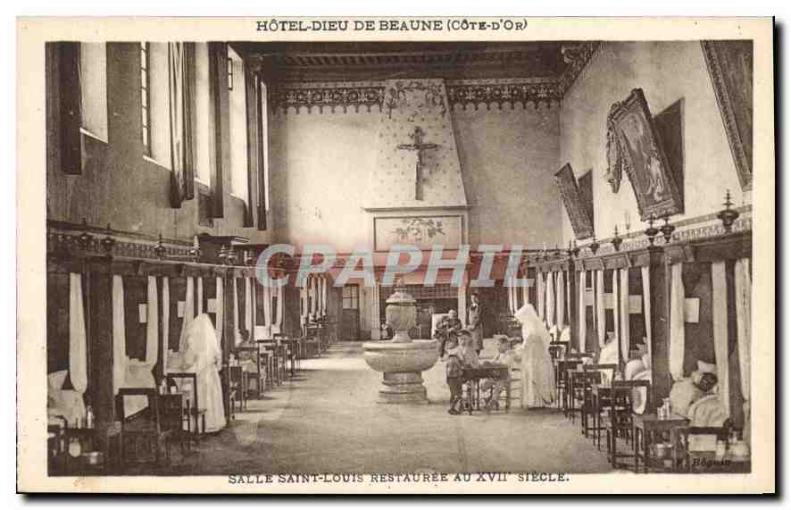 CPA Hotel Dieu de Beaune Cote d'Ore salle saint Louis restaurant au XVII siecle 