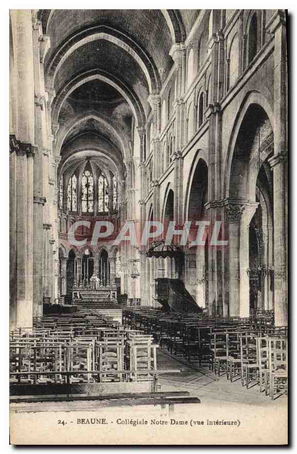 CPA Beaune Collegiale Notre Dame vue interieure 
